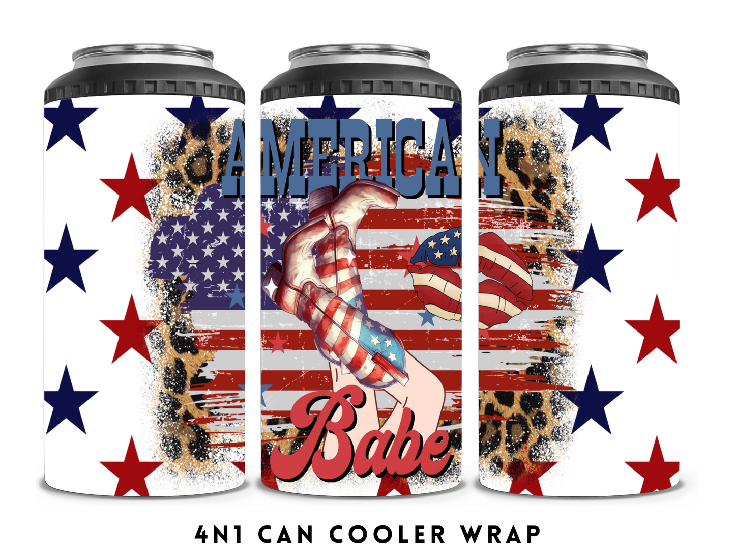 4n1 CAN COOLER TRANSFER- AMERICAN BABE