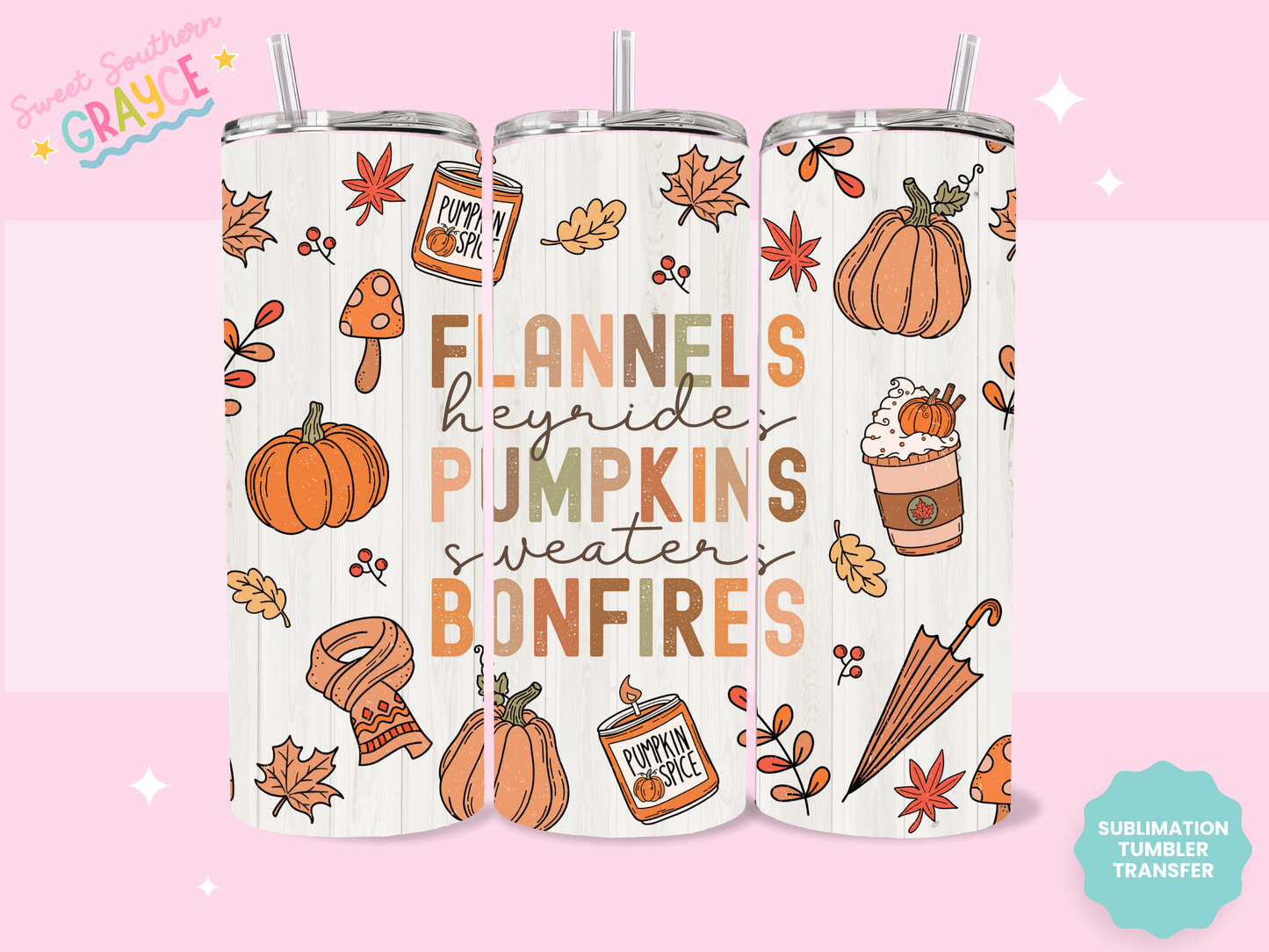 20oz SUBLIMATION TRANSFER - FALL STUFF