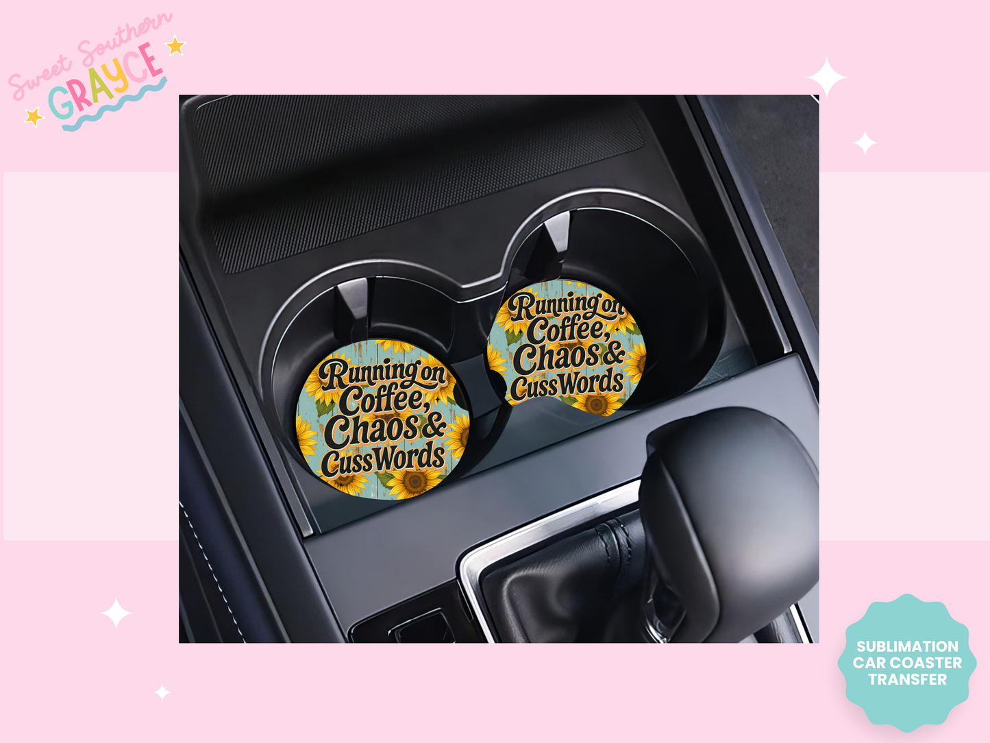 CAR COASTER SUBLIMATION TRANSFER - RUNNING ON