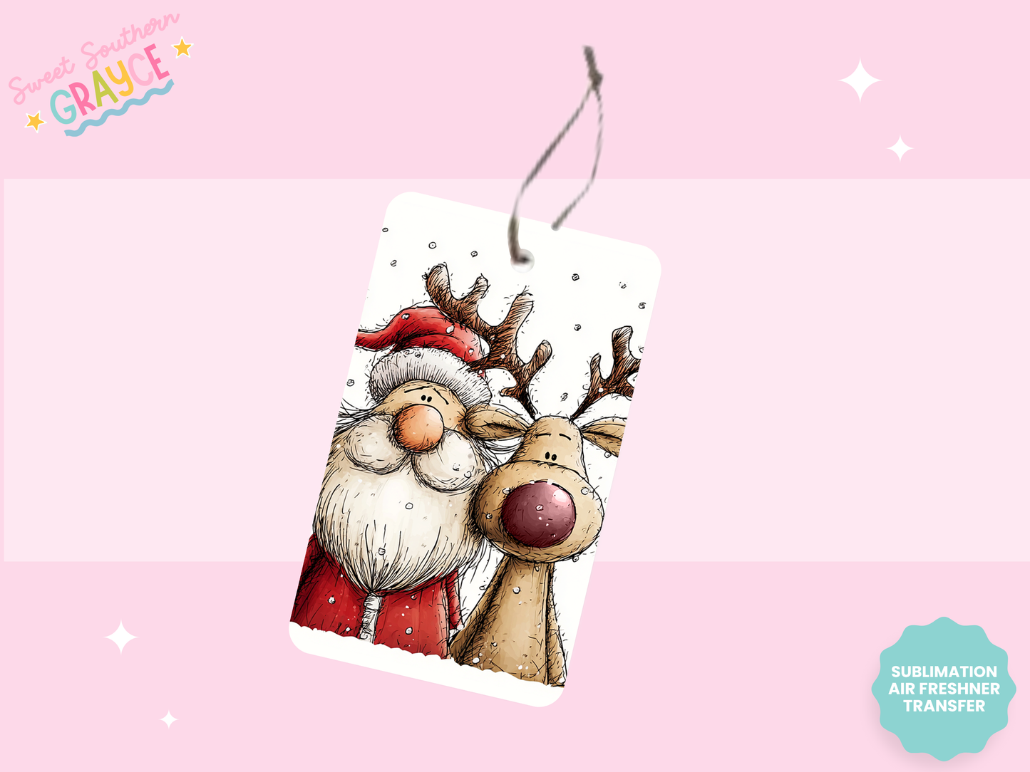 AIR FRESHIE SUB TRANSFER - SANTA AND REINDEER