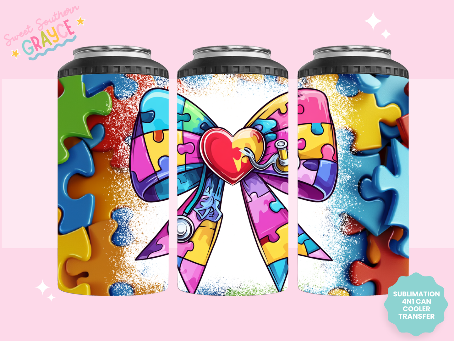 4n1 CAN COOLER TRANSFER- AUTISM BOW