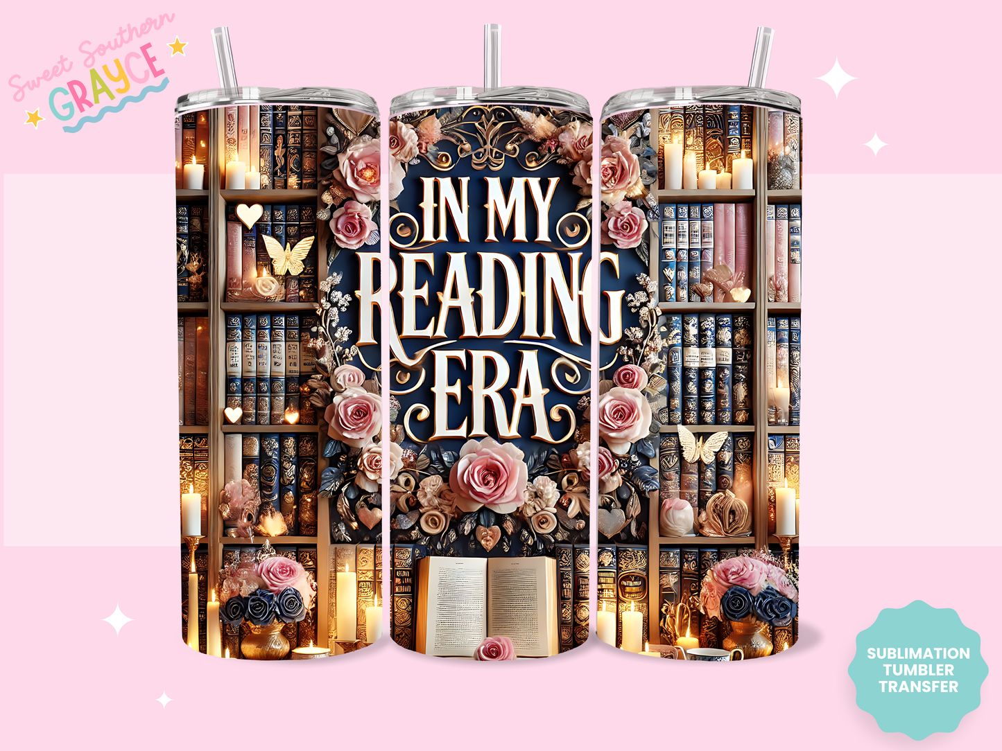 20oz SUBLIMATION TRANSFER - IN MY READING ERA