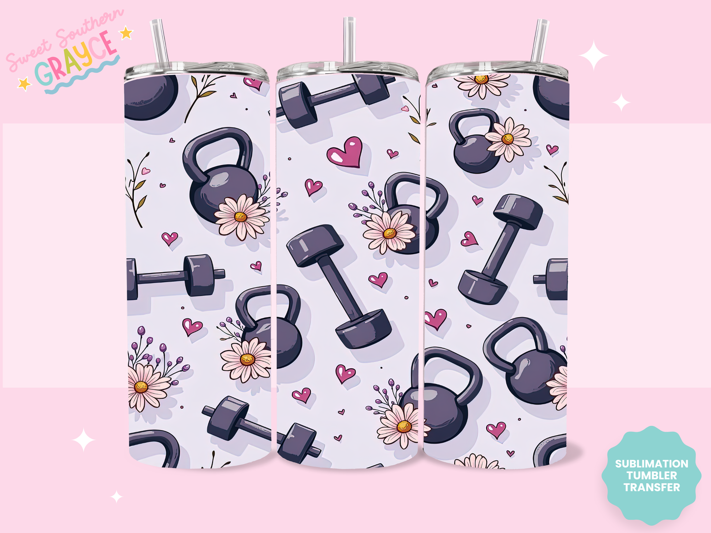 20oz SUBLIMATION TRANSFER - GYM STUFF