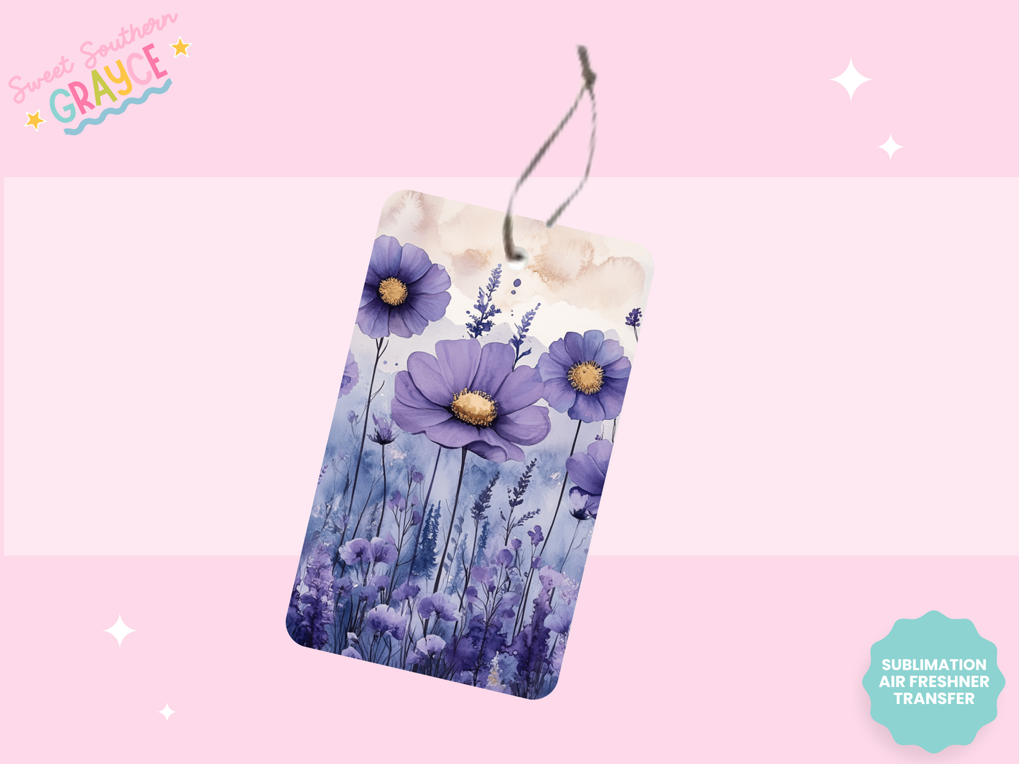 AIR FRESHIE SUB TRANSFER - PURPLE FLOWERS