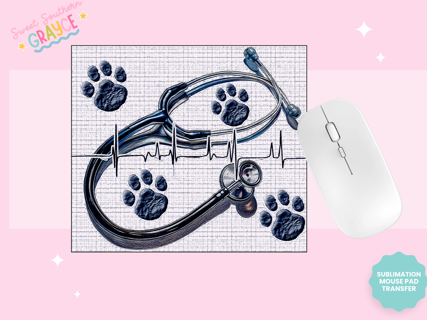 MOUSE PAD SUBLIMATION TRANSFER - VET DOC