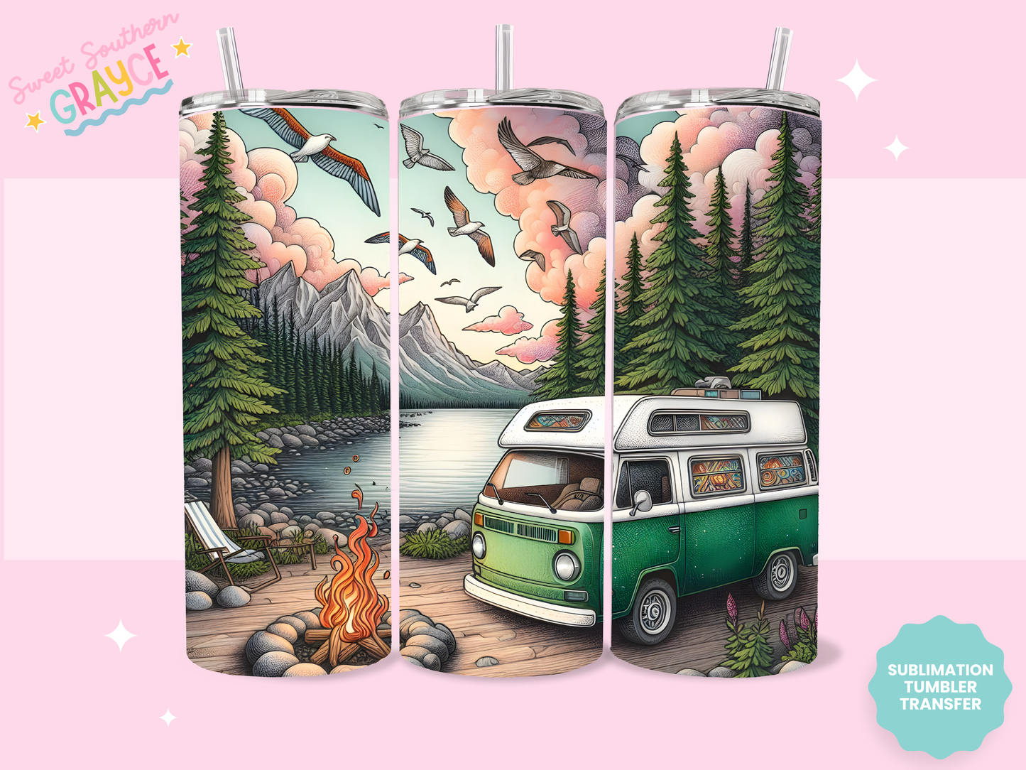 20oz SUBLIMATION TRANSFER - CAMPER VAN