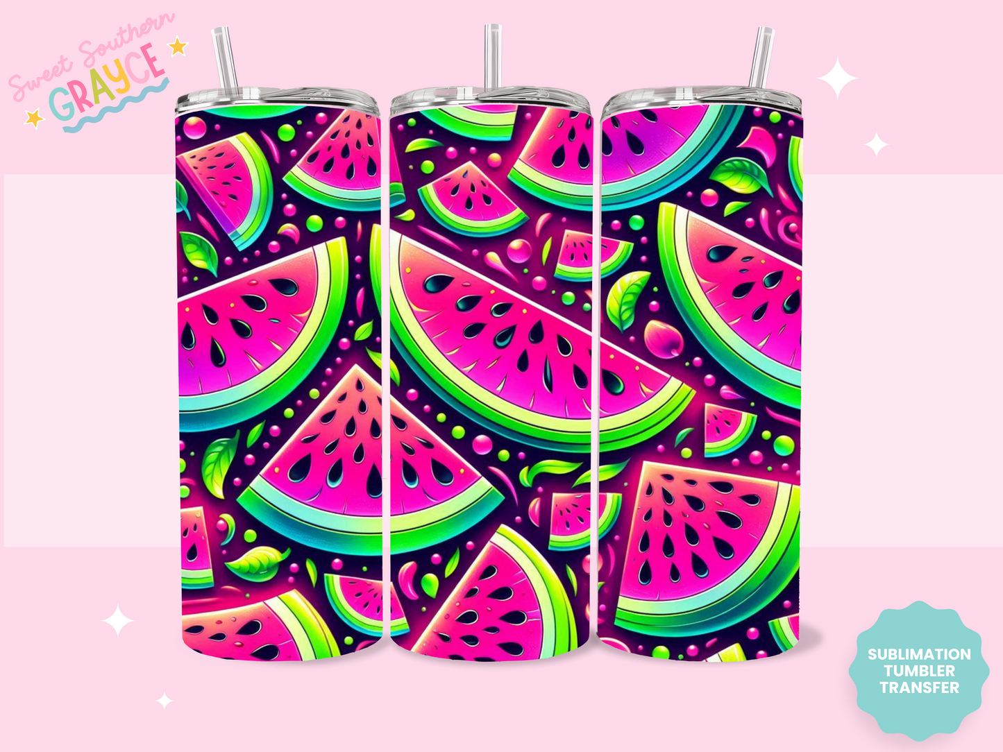 20oz SUBLIMATION TRANSFER - WATERMELON SUGAR