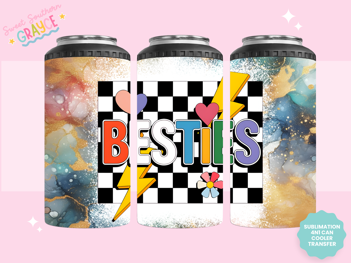 4n1 CAN COOLER TRANSFER- BESTIES