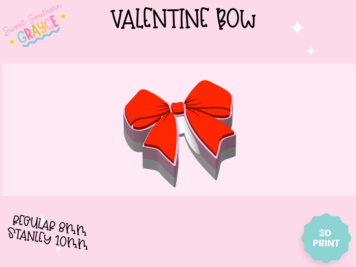 3D STRAW TOPPER- BOW