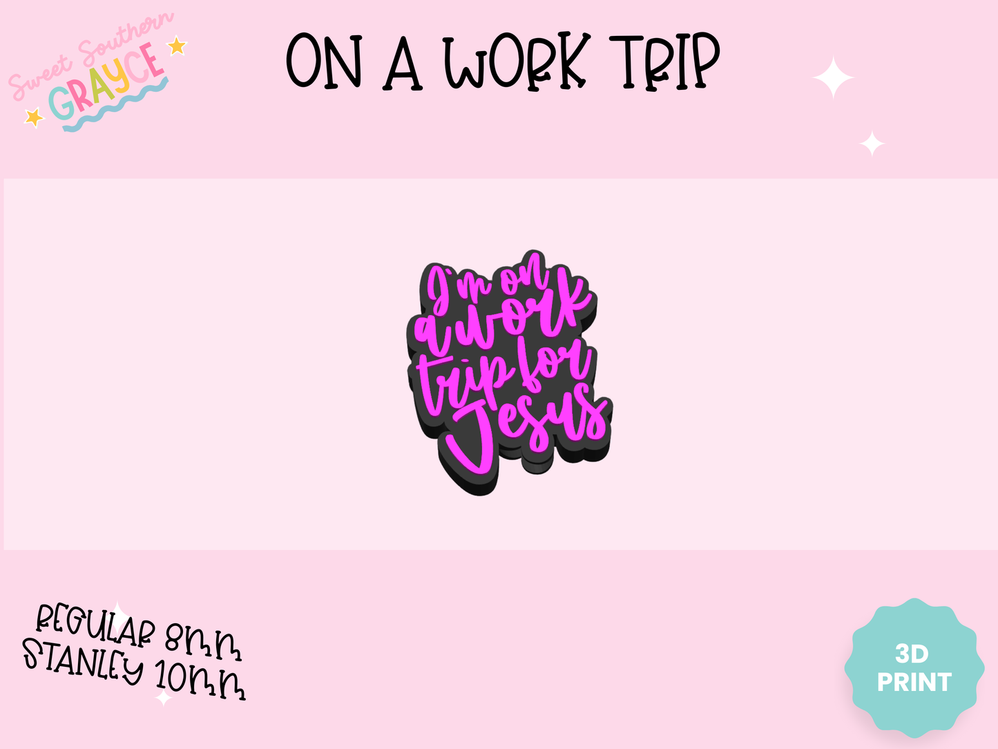 3D STRAW TOPPER- ON A WORK TRIP