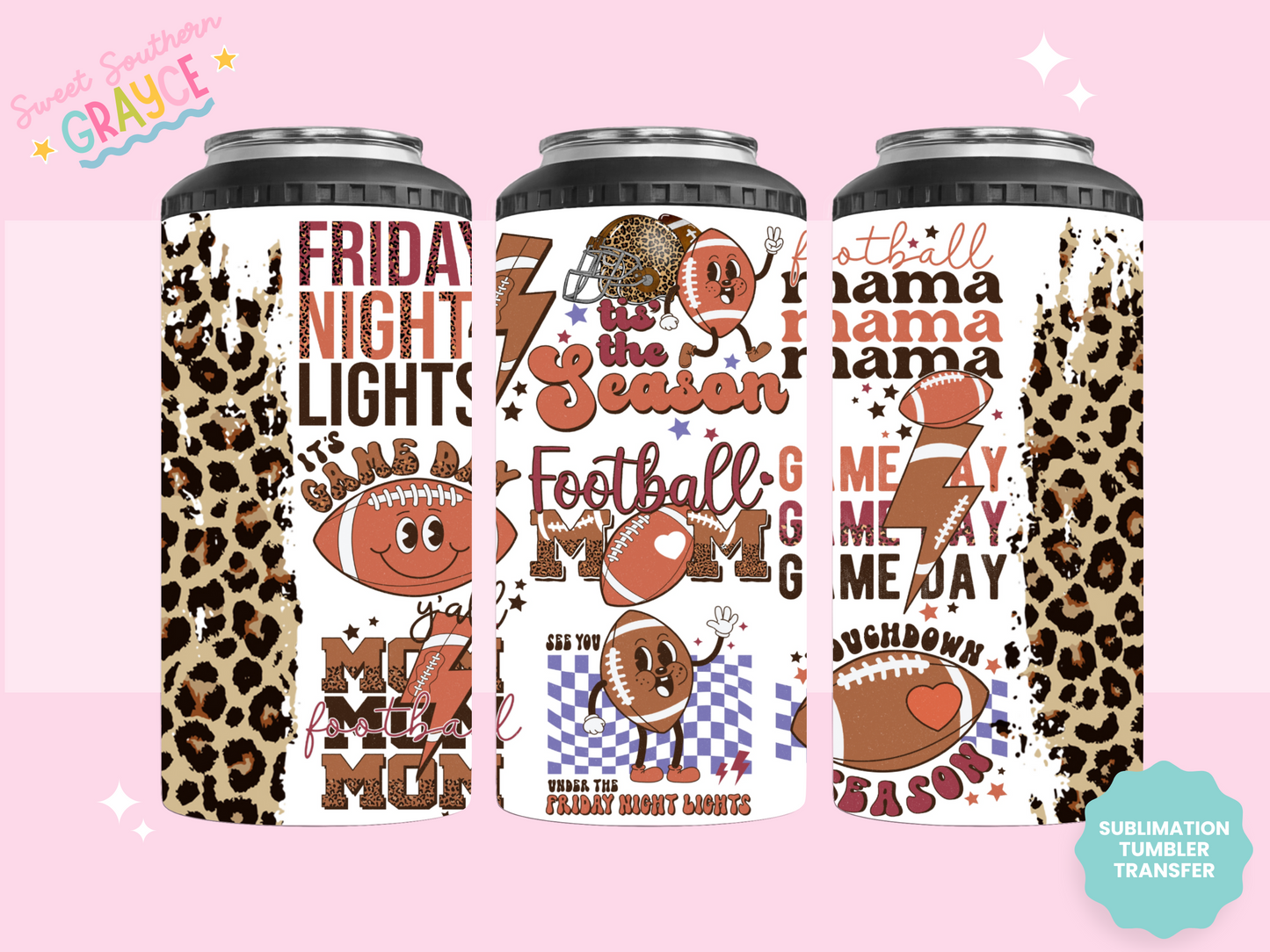 4n1 CAN COOLER TRANSFER- FOOTBALL MOM