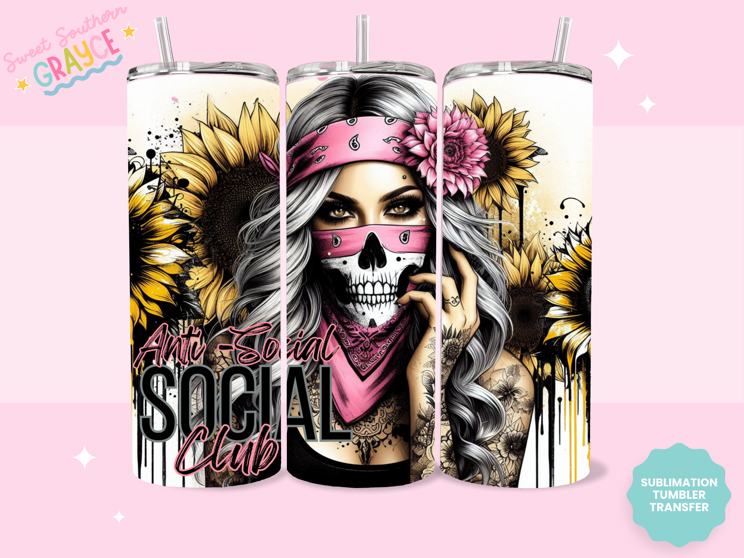 20oz SUBLIMATION TRANSFER - ANTI SOCIAL CLUB