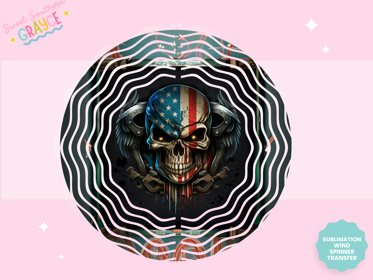 WIND SPINNER SUB TRANSFER - AMERICAN SKULL #2
