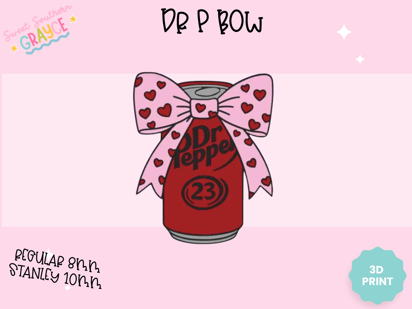 3D STRAW TOPPER- DR P BOW