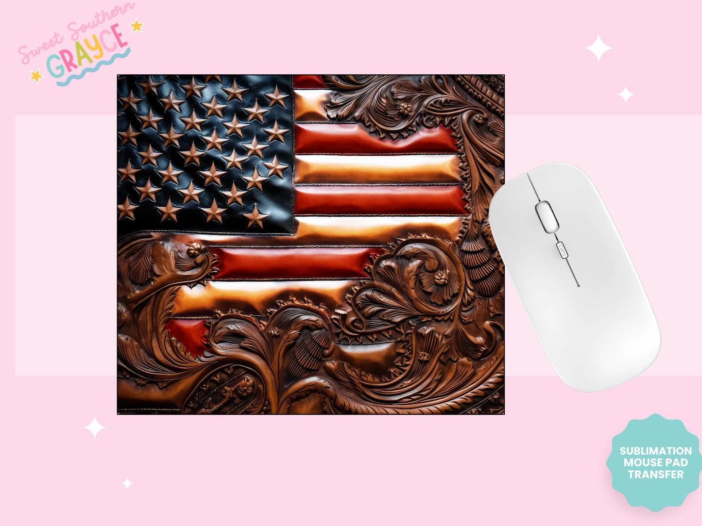 MOUSE PAD SUBLIMATION TRANSFER - AMERICAN LEATHER