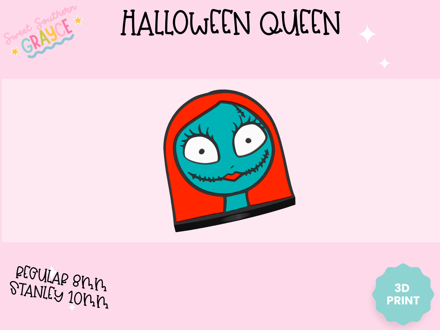 3D STRAW TOPPER- HALLOWEEN QUEEN