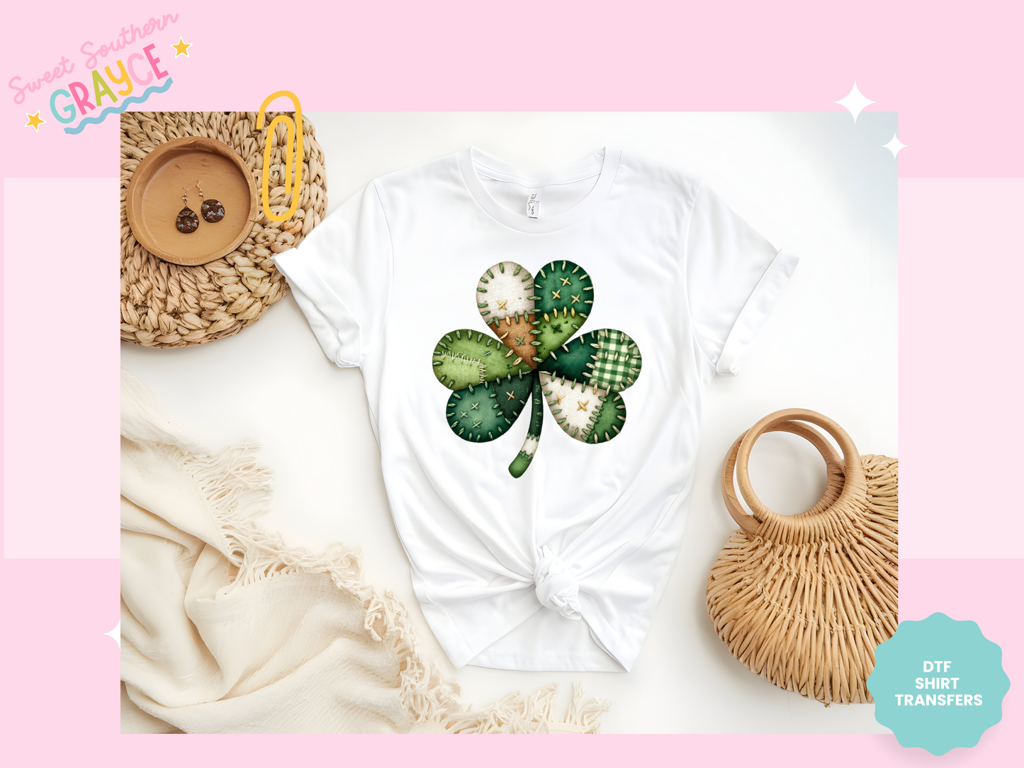 PATCHWORK FOUR LEAF CLOVER