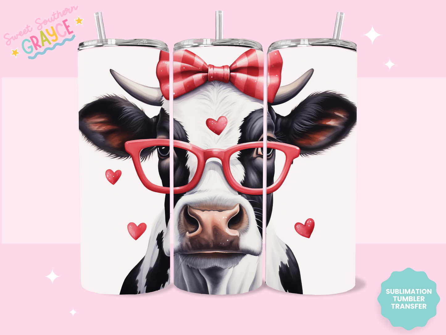 20oz SUBLIMATION TRANSFER - LOVE HEIFER