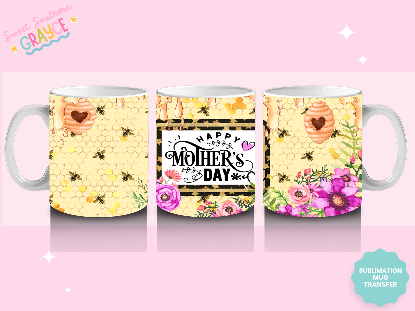 MUG SUBLIMATION TRANSFER - HAPPY MOTHERS DAY