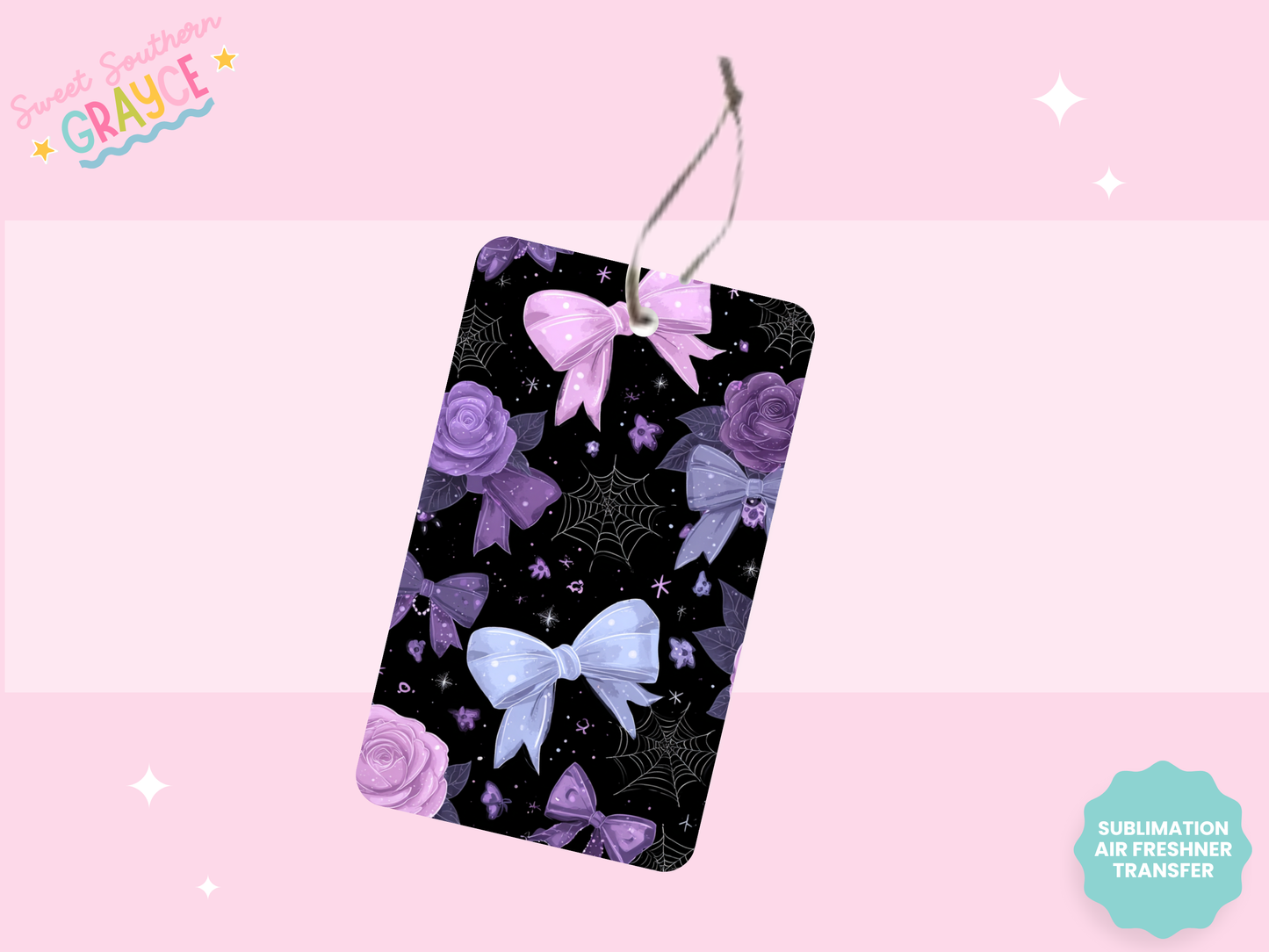 AIR FRESHIE SUB TRANSFER - BOWS AND SPIDER WEBS