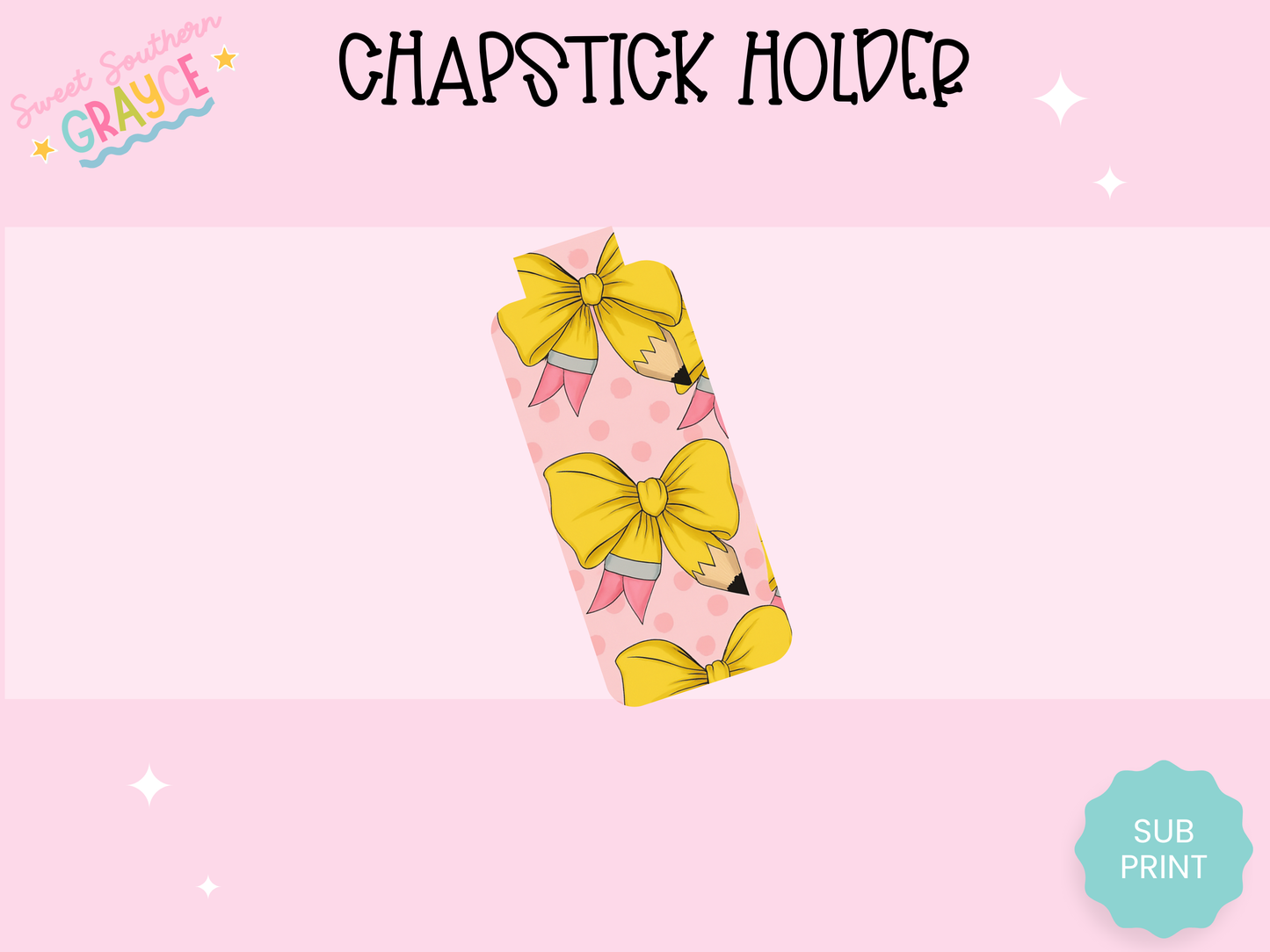 CHAPSTICK HOLDER- PENCIL BOW