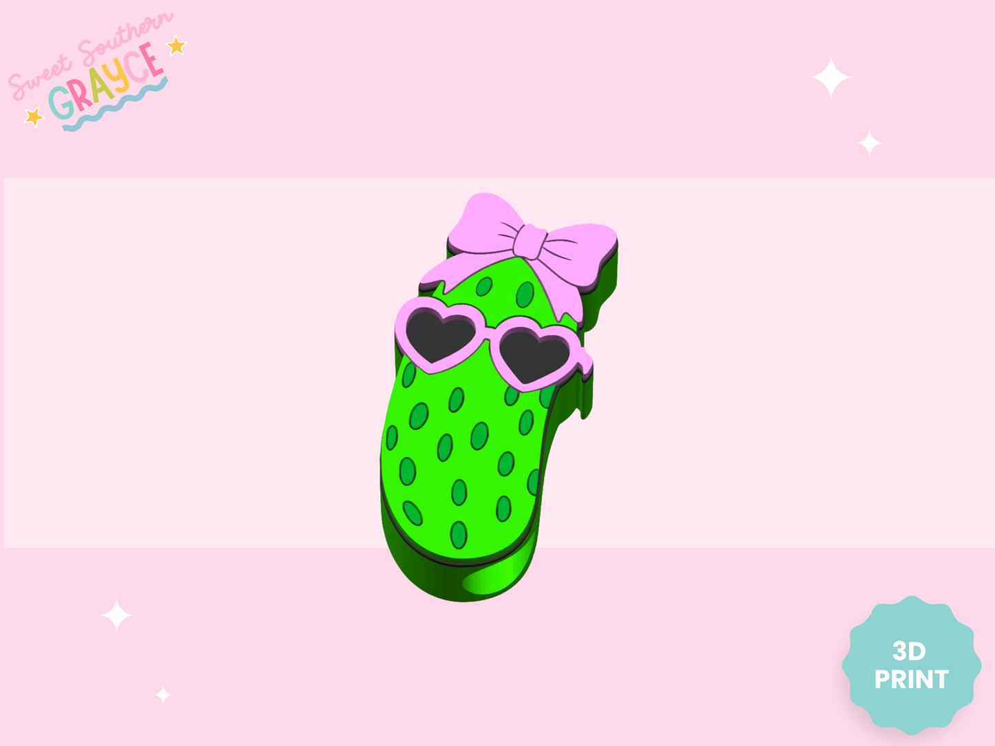 3D STRAW TOPPER- CUTE PICKLE
