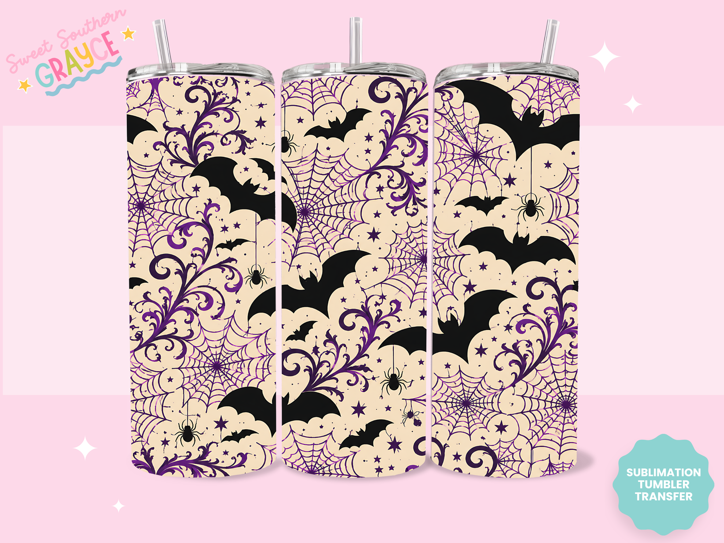 20oz SUBLIMATION TRANSFER- BATS AND WEBS