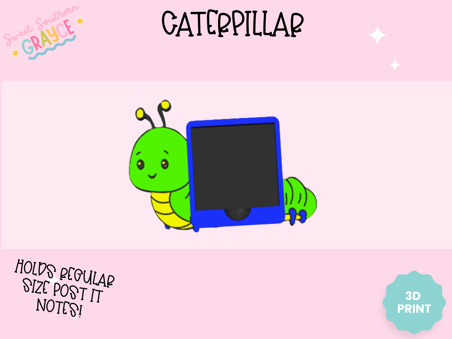 3D STICKY NOTE HOLDER- CATERPILLAR