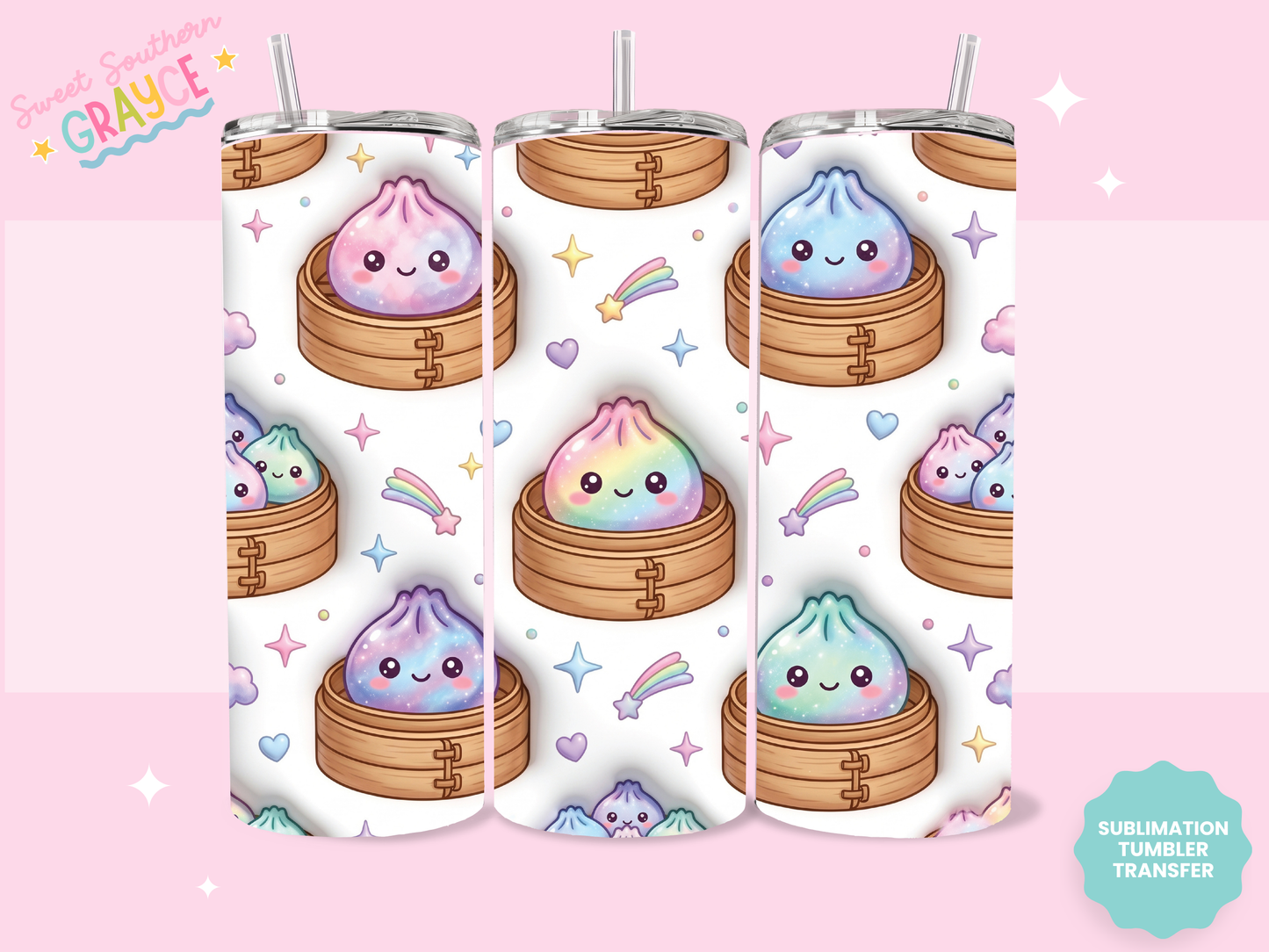 20oz SUBLIMATION TRANSFER- CUTE DUMPLINGS