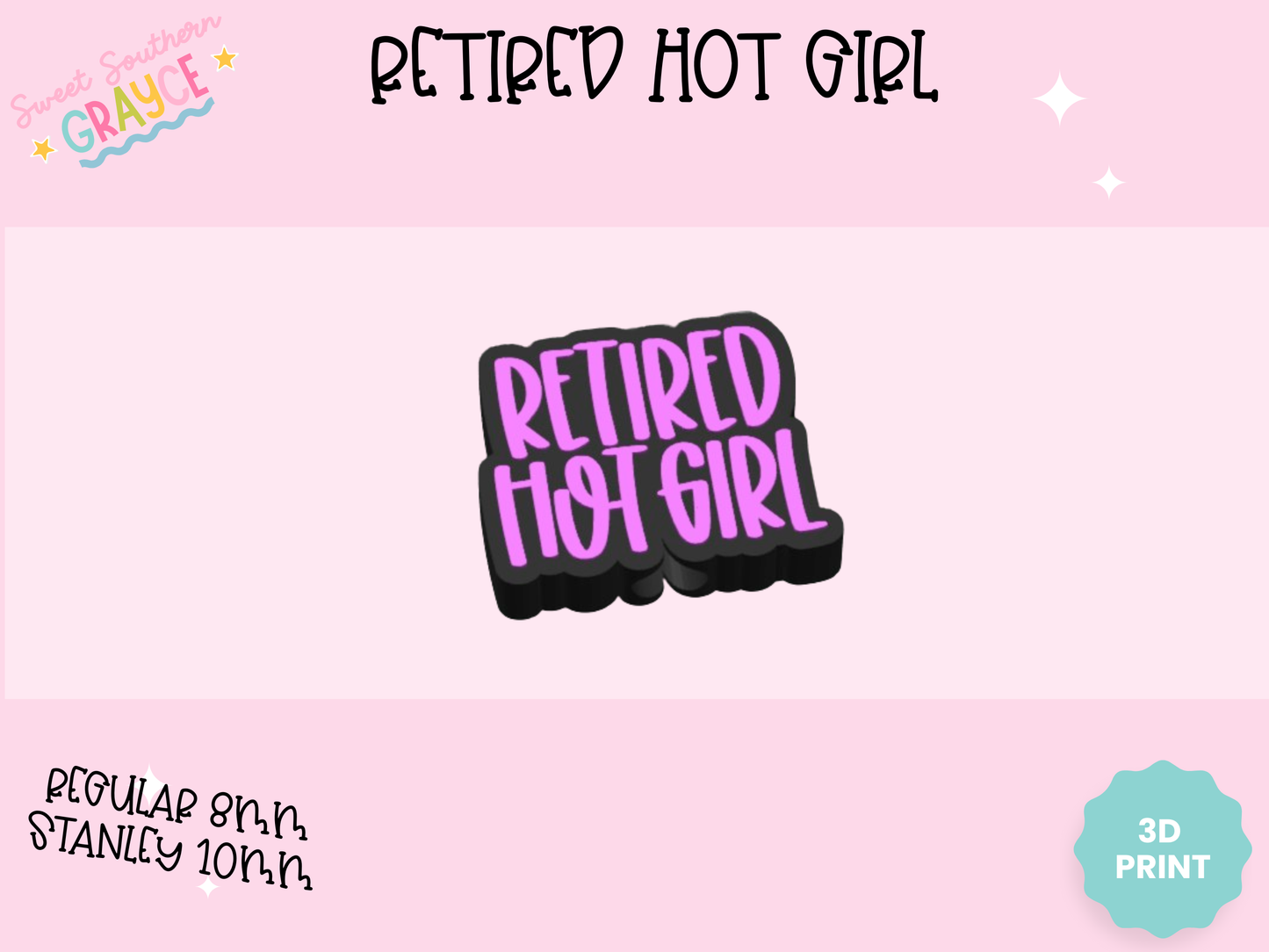 3D STRAW TOPPER- RETIRED HOT GIRL