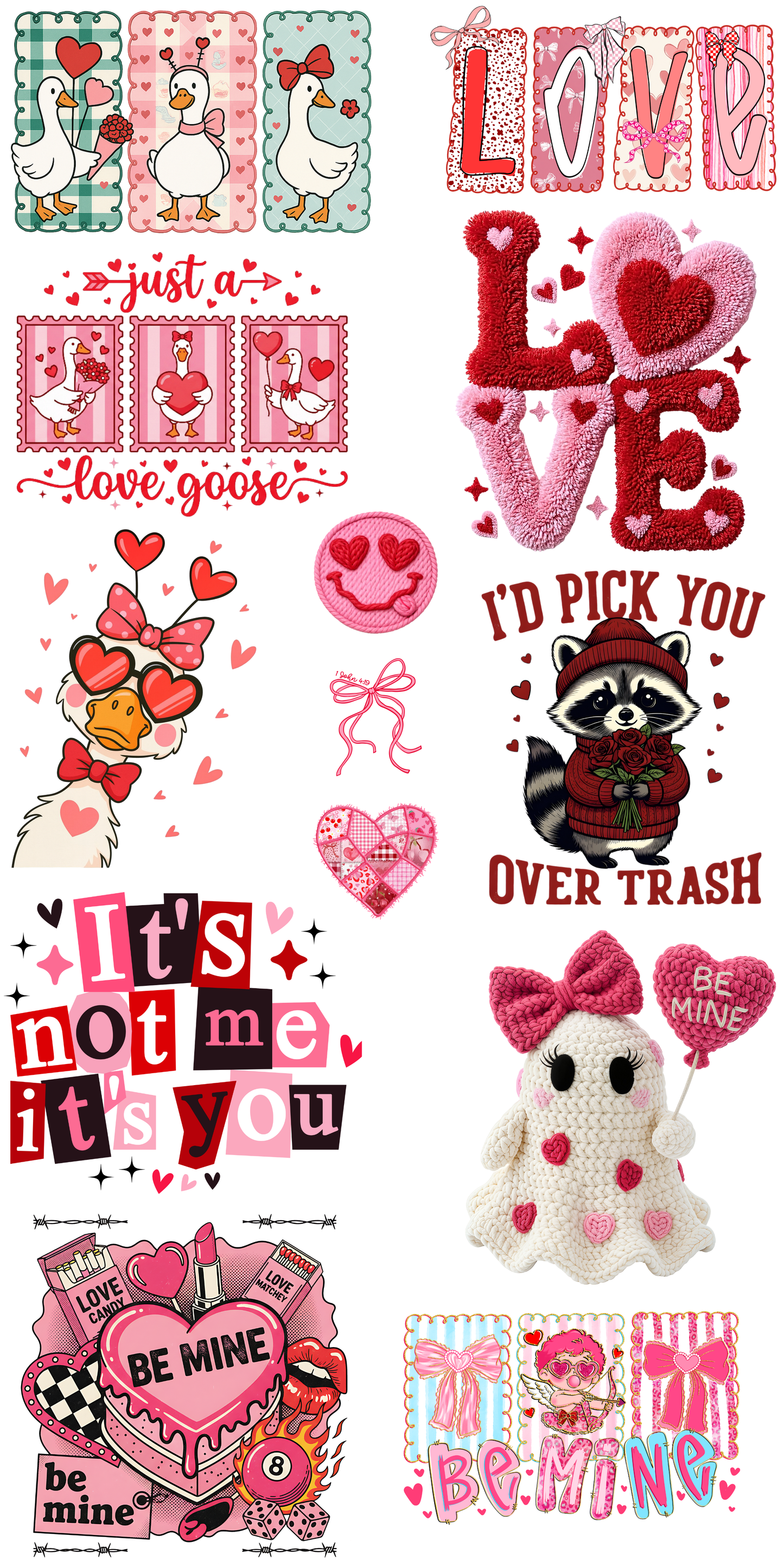 DTF 22x48 GANG SHEET- VALENTINES