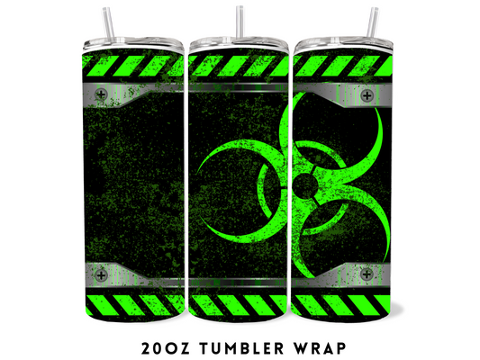 20oz SUBLIMATION TRANSFER- GREEN RADIO ACTIVE