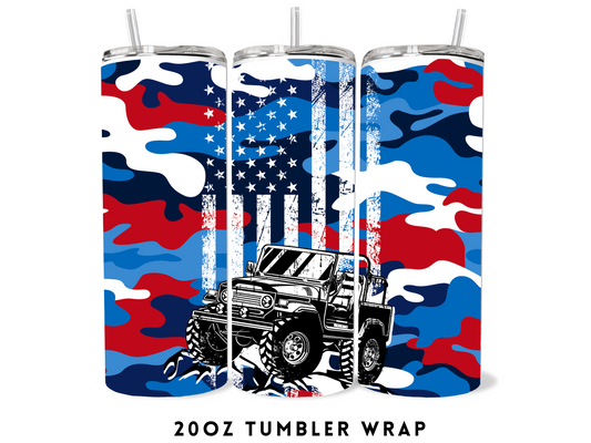 20oz SUBLIMATION TRANSFER- AMERICAN OFFROAD CAMO