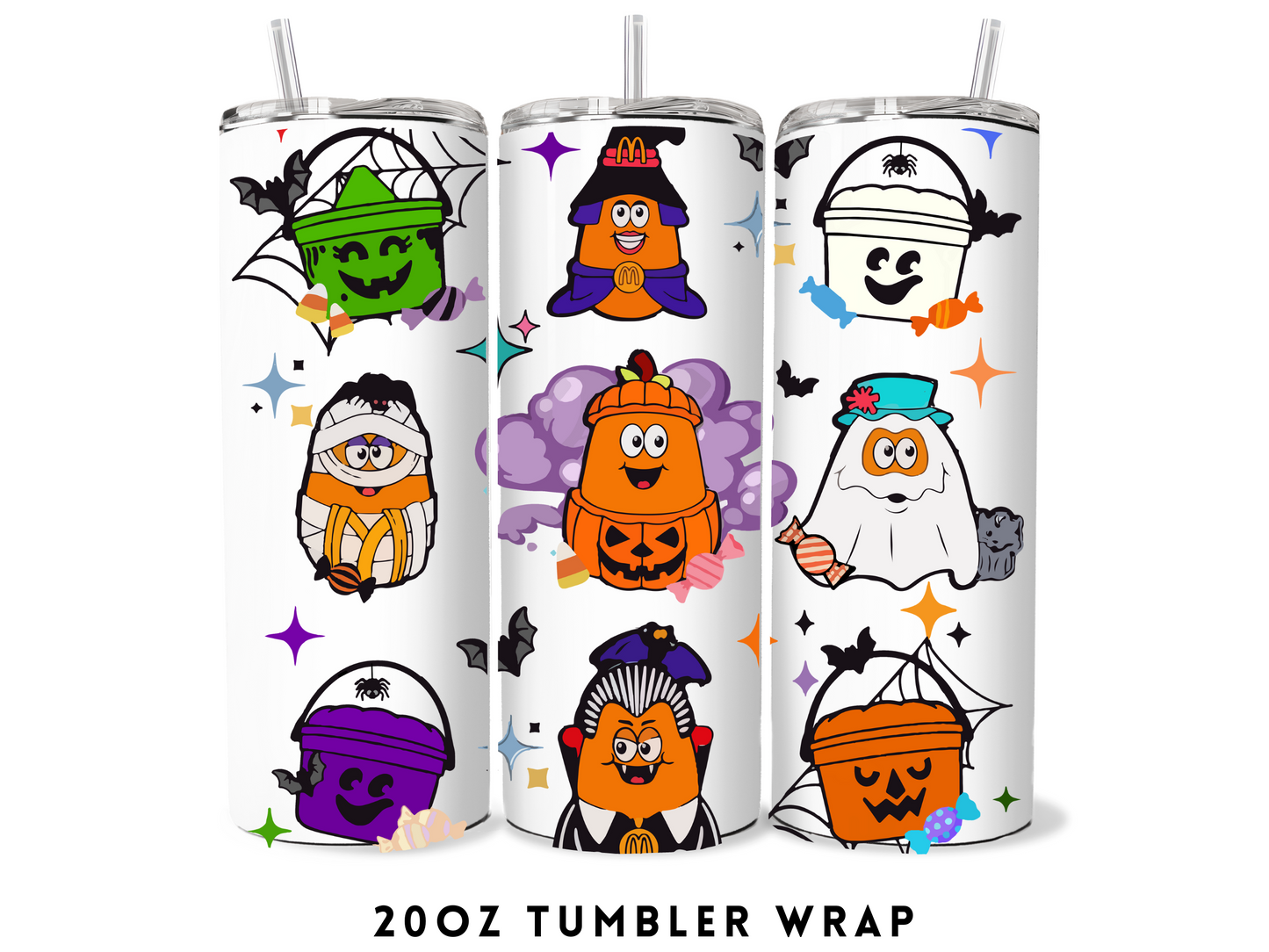 20oz SUBLIMATION TRANSFER- HALLOWEEN BUCKETS