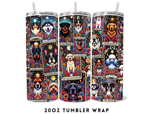 20oz SUBLIMATION TRANSFER- DOGGIE CARDS