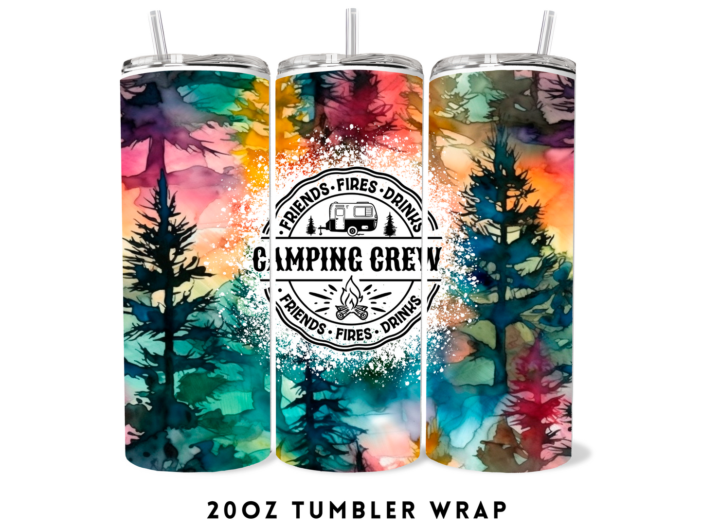 20oz SUBLIMATION TRANSFER- CAMPING CREW