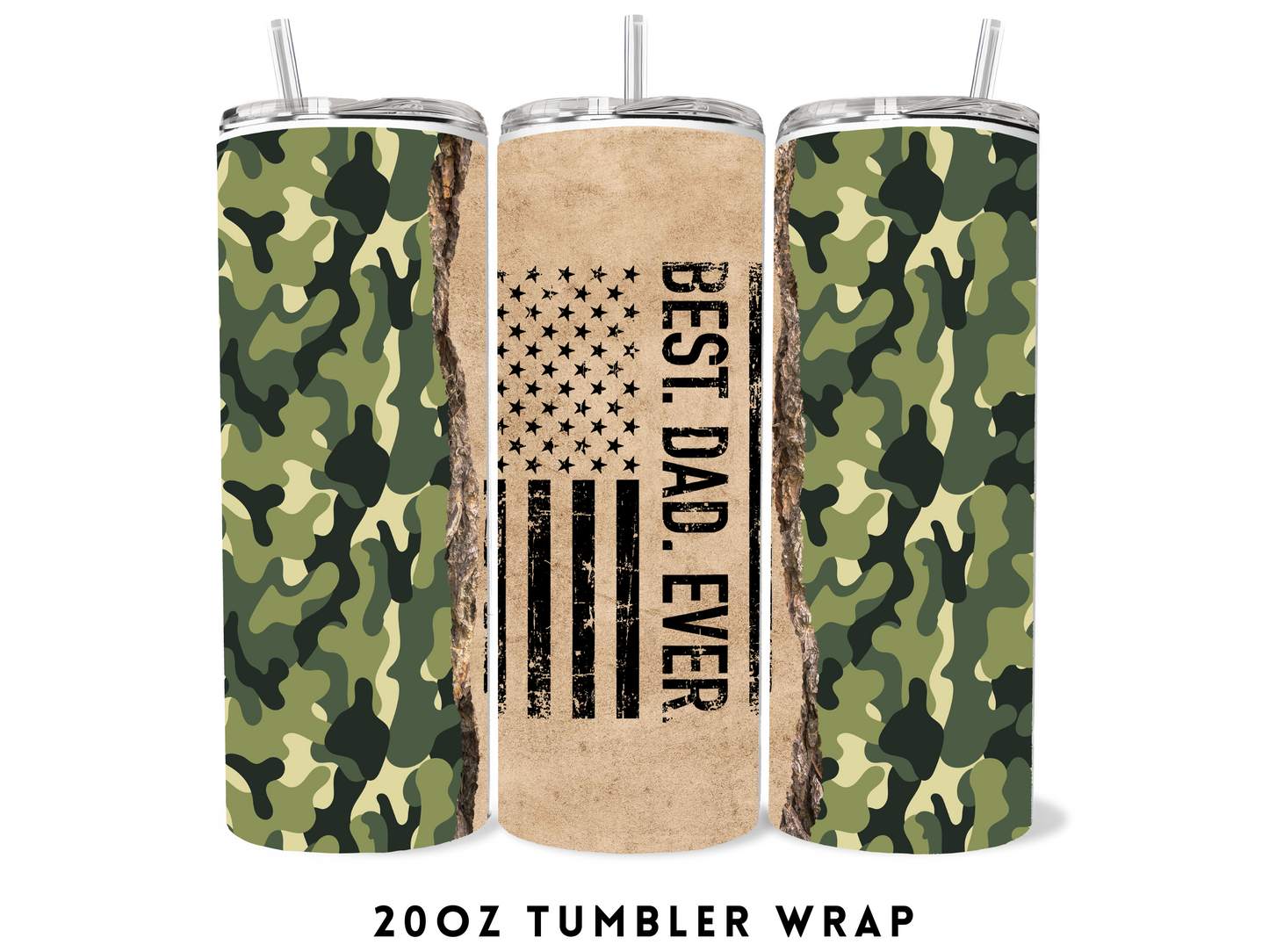 20oz SUBLIMATION TRANSFER- BEST DAD EVER CAMO