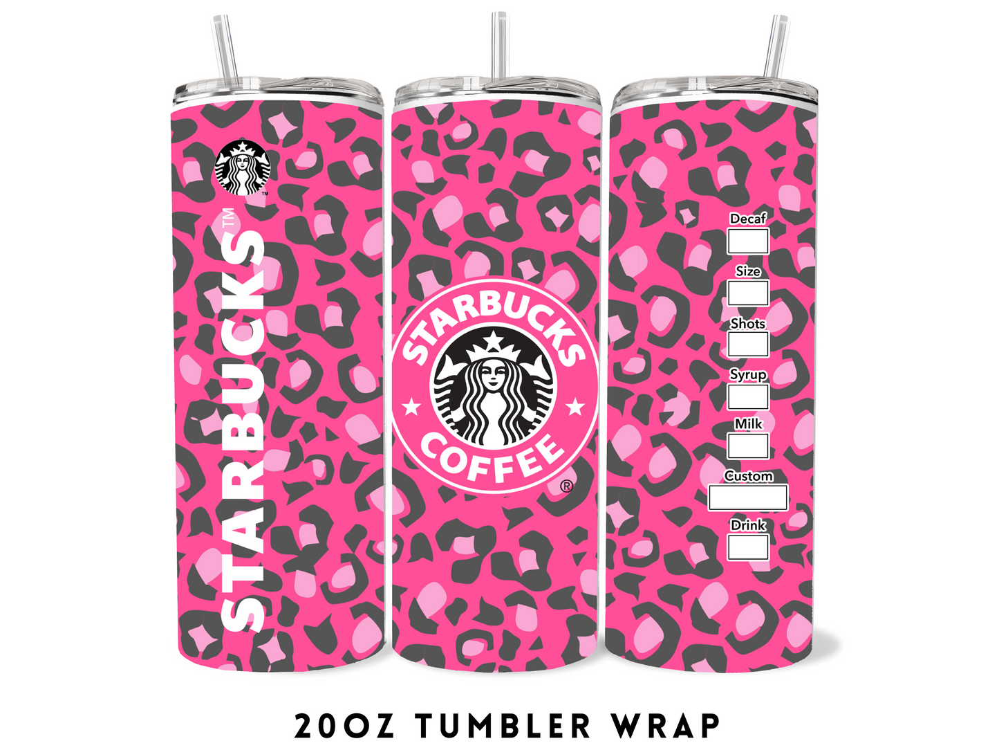 20oz SUBLIMATION TRANSFER- PINK SBUCKS