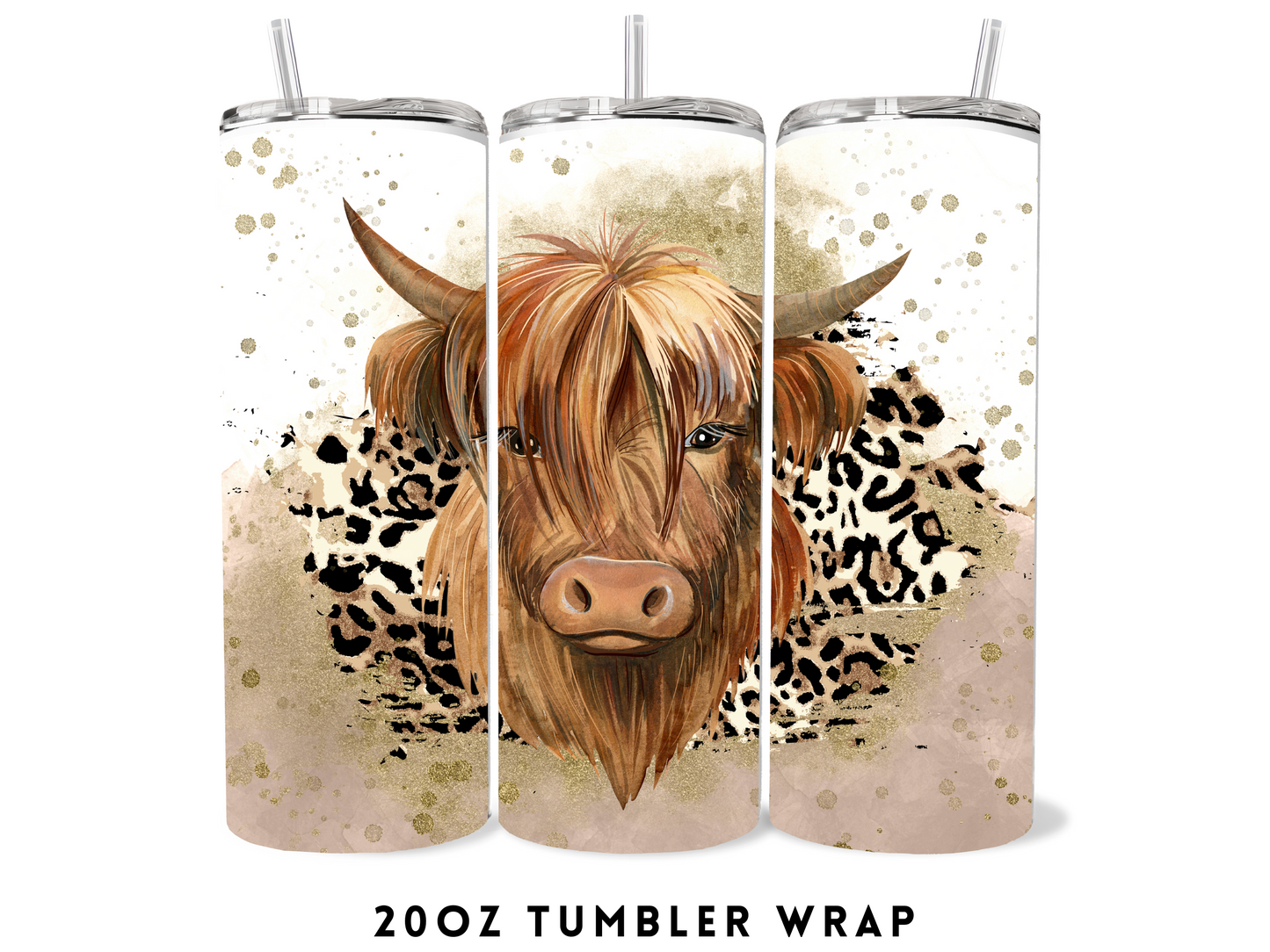 20oz SUBLIMATION TRANSFER- CHEETAH HEIFER