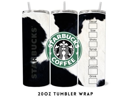 20oz SUBLIMATION TRANSFER- COWHIDE SBUCKS