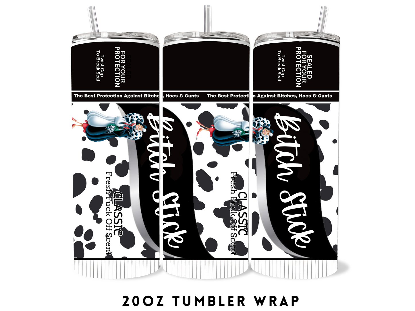 20oz SUBLIMATION TRANSFER- B STICK COW PRINT