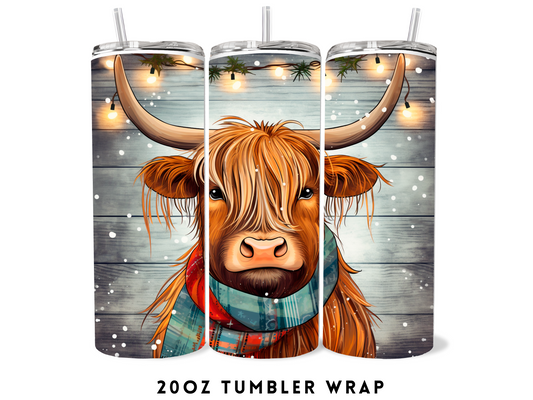 20oz SUBLIMATION TRANSFER- CHRISTMAS HEIFER