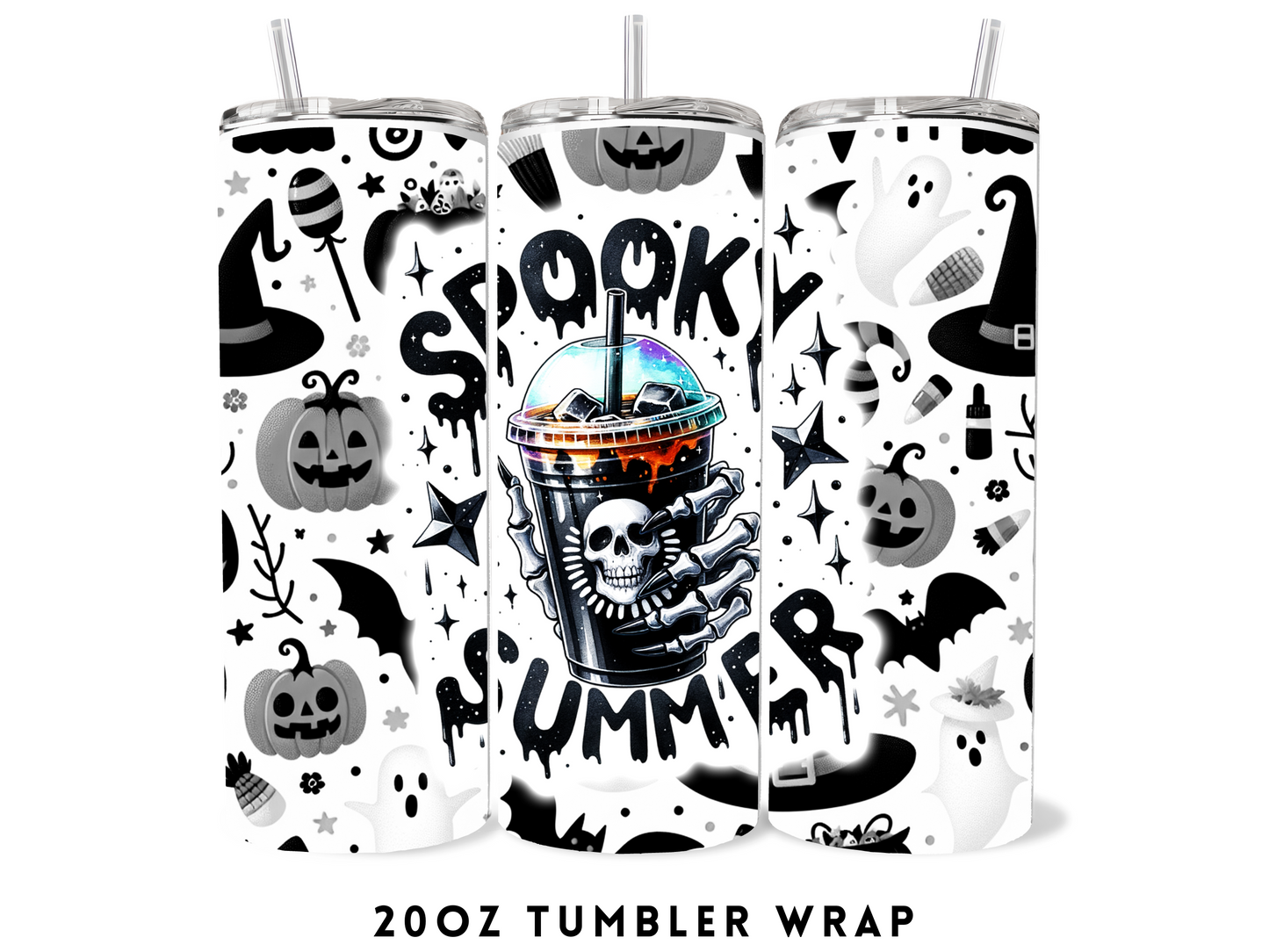 20oz SUBLIMATION TRANSFER- SPOOKY SUMMER