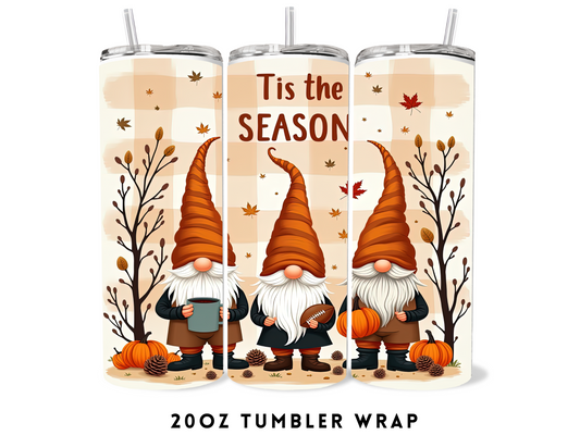 20oz SUBLIMATION TRANSFER- TIS THE SEASON GNOMES