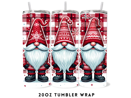 20oz SUBLIMATION TRANSFER- GNOME SANTAS