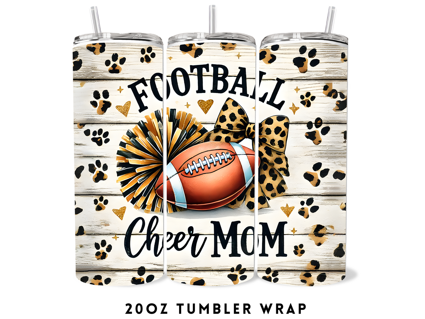 20oz SUBLIMATION TRANSFER- FOOTBALL CHEER MOM