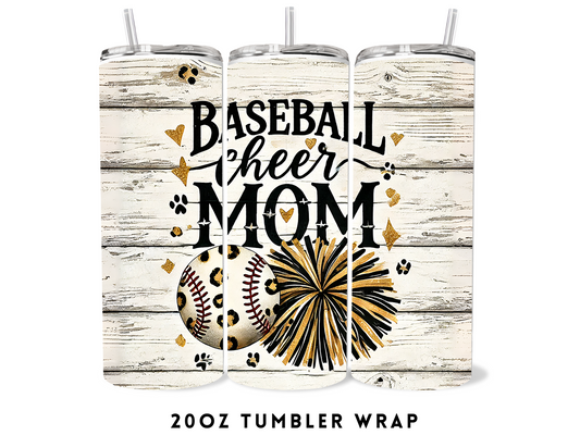 20oz SUBLIMATION TRANSFER- BASEBALL CHEER MOM