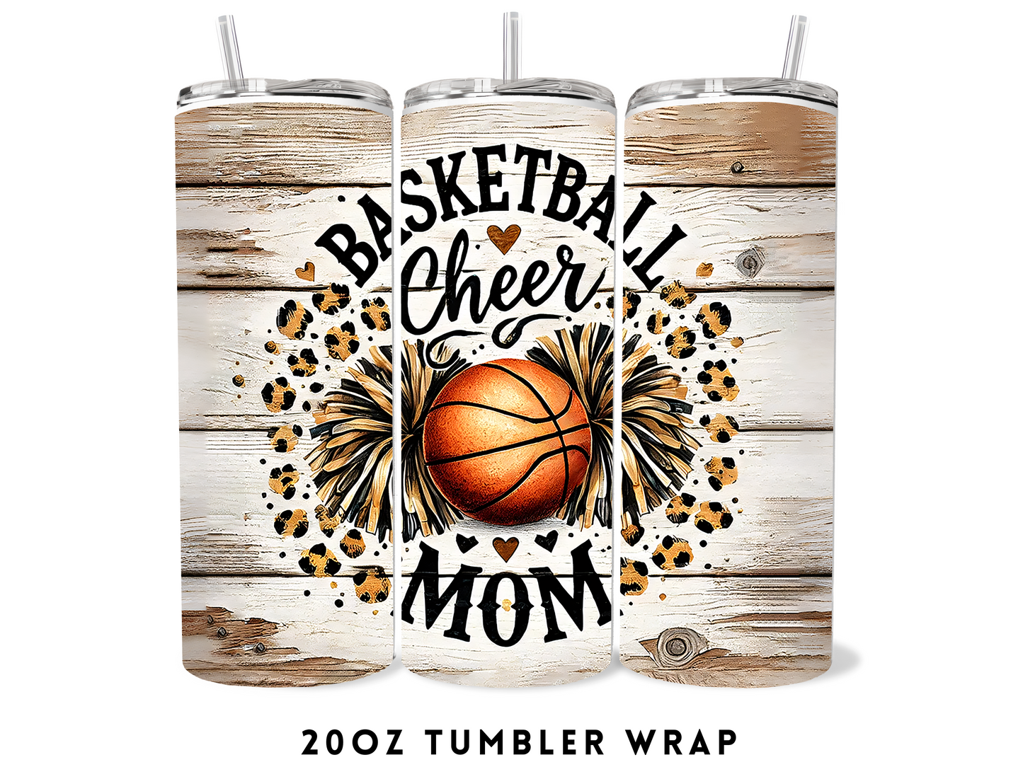 20oz SUBLIMATION TRANSFER- BASKETBALL CHEER MOM