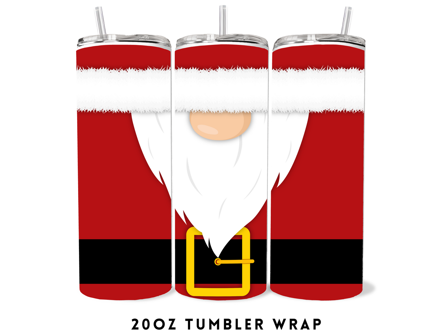 20oz SUBLIMATION TRANSFER- GNOME SANTA