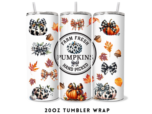 20oz SUBLIMATION TRANSFER- FARM FRESH PUMPKINS